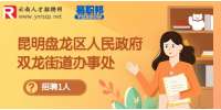 2023昆明市盘龙区人民政府双龙街道办事处招聘